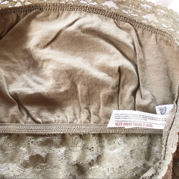 FREE PEOPLE NWT Lace Trim Bandeau Bra Size XS in Taupe - Picture 11 of 13